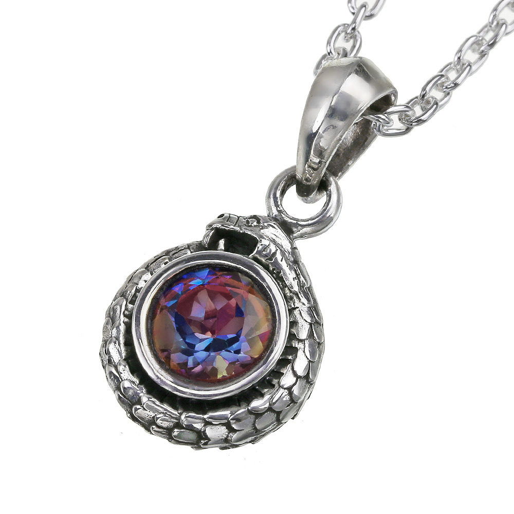 ミスティッククォーツ スネーク ペンダント ≪トップのみ≫ メンズ ネックレス シルバー アクセサリー ヘビ 蛇 へび [シルバーペンダント]