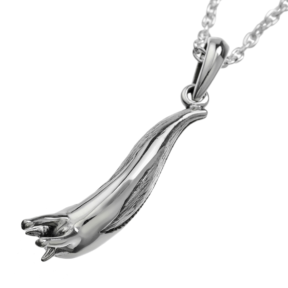 ナメクジ ペンダント ≪2mmアズキチェーン≫ メンズ ネックレス アクセサリー ユニーク 蛞蝓 なめくじ [シルバーペンダント]