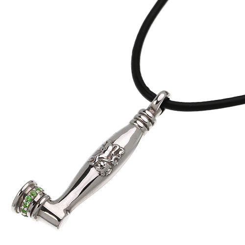 ラスタパイプ ペンダント ≪トップのみ≫ メンズ ネックレス シルバー アクセサリー ジルコニア ミニチュア [シルバーペンダント]