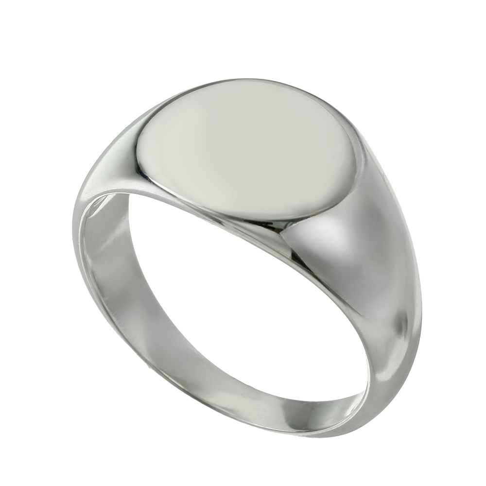 オーバル 印台 リング シルバー アクセサリー 指輪 シンプル [シルバーリング]