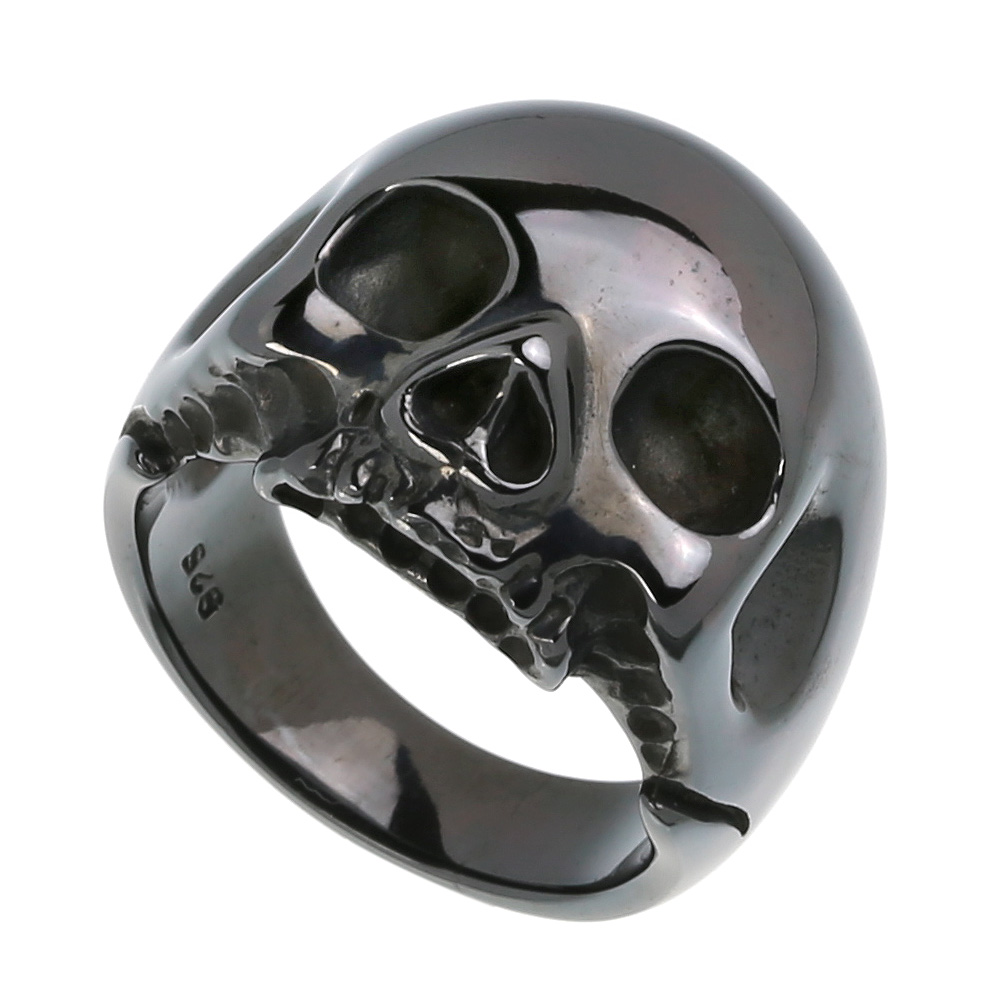 ブラック スカル リング シルバー 指輪 [シルバーリング]