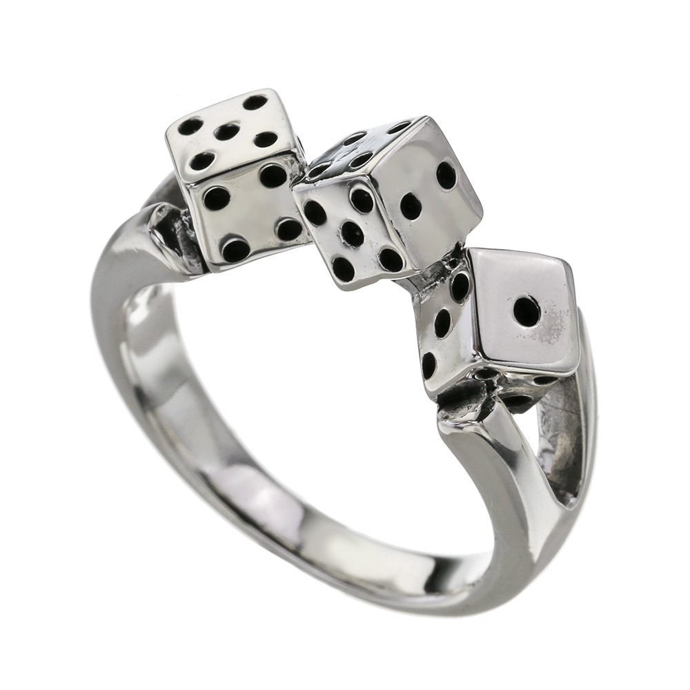トリプル ダイス リング メンズ サイコロ シルバー 指輪 [シルバーリング]