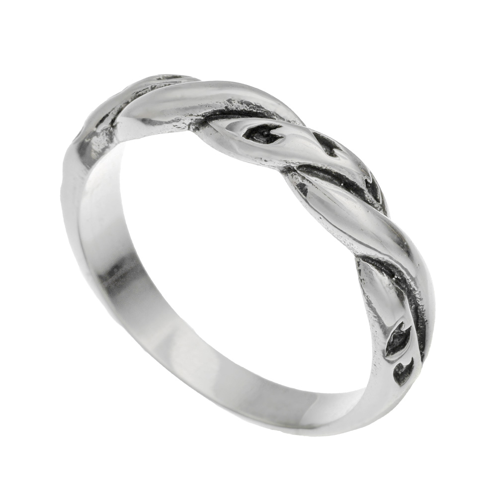 桜 ツイスト リング シルバー アクセサリー 指輪 さくら サクラ ねじり ロープ 花びら 細め 和 [シルバーリング]