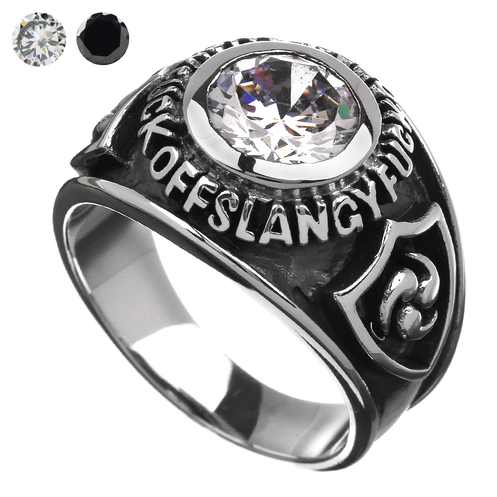 ジルコニア カレッジリング シルバー アクセサリー 指輪 [シルバーリング]