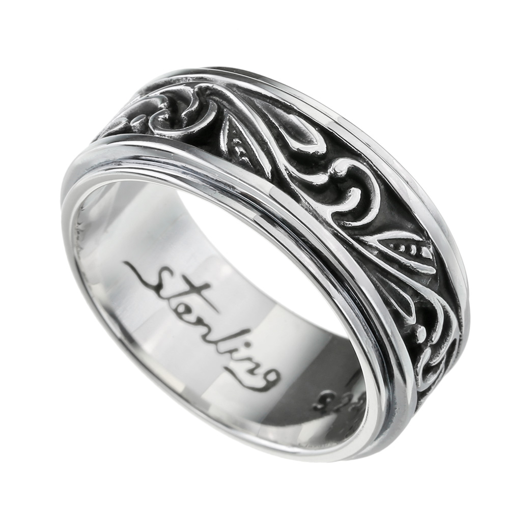 【有料刻印可能】ナチュラル アラベスク リング シルバー アクセサリー 指輪 [シルバーリング]