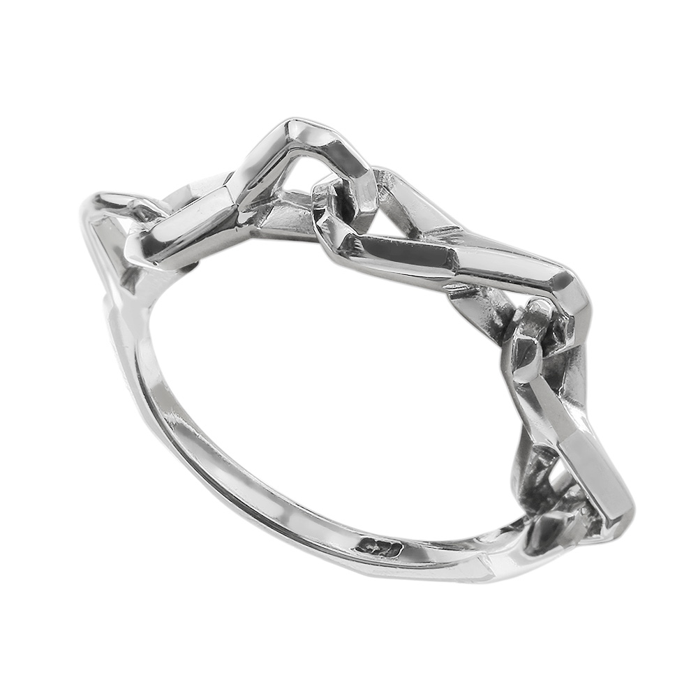 ツイスト インフィニティ チェーン リング シルバー アクセサリー 指輪 [シルバーリング]