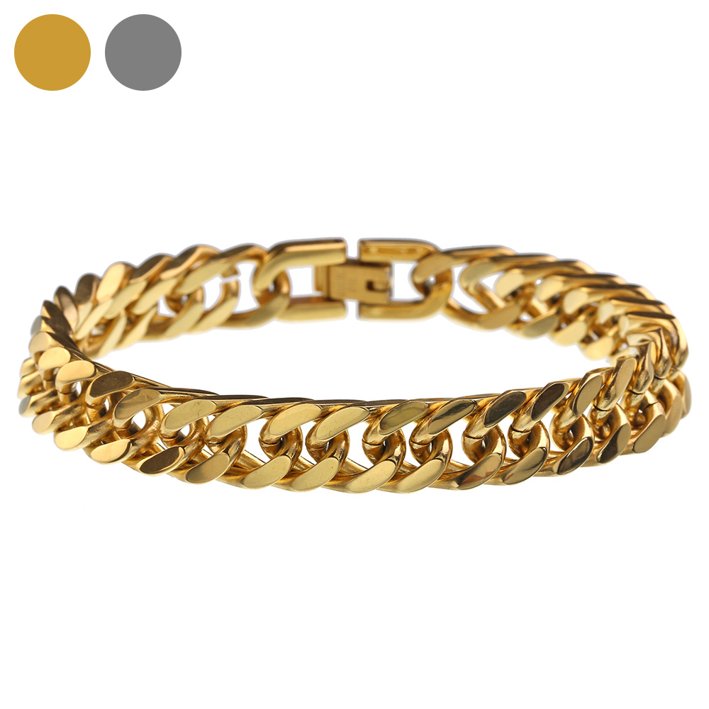 10mm 4面カット喜平ブレスレット ステンレス アクセサリー B系 [ステンレスブレスレット]