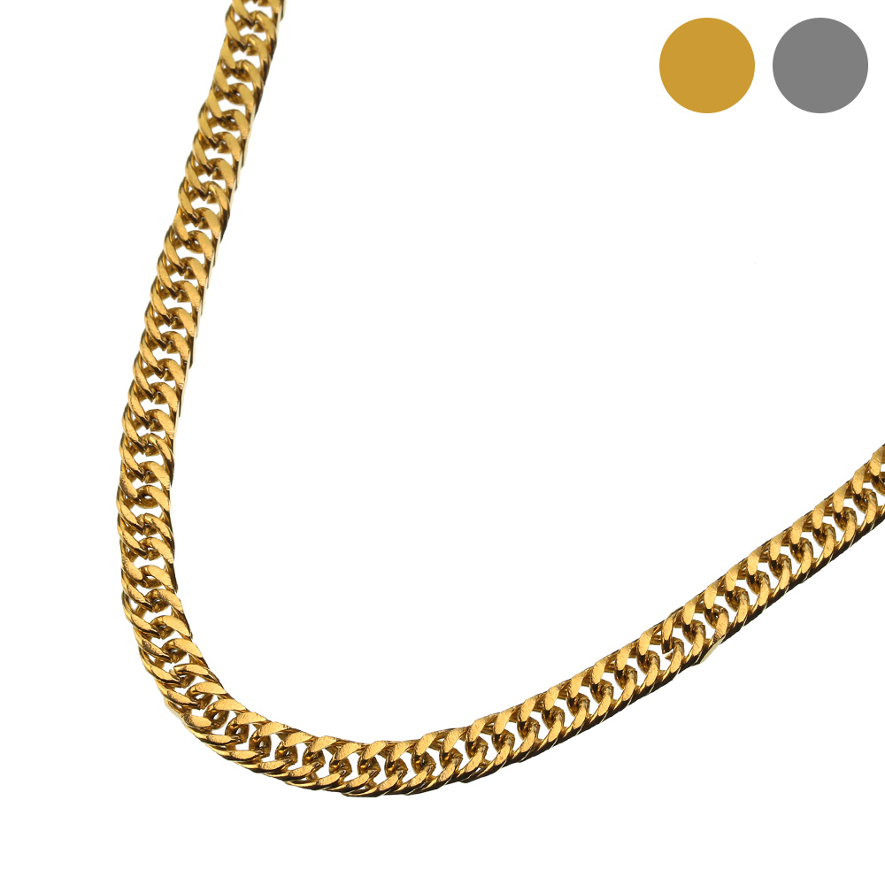 3.5mm 4面カット 喜平 チェーン ネックレス 55cm/75cm B系 ネックレス [ステンレスチェーン]