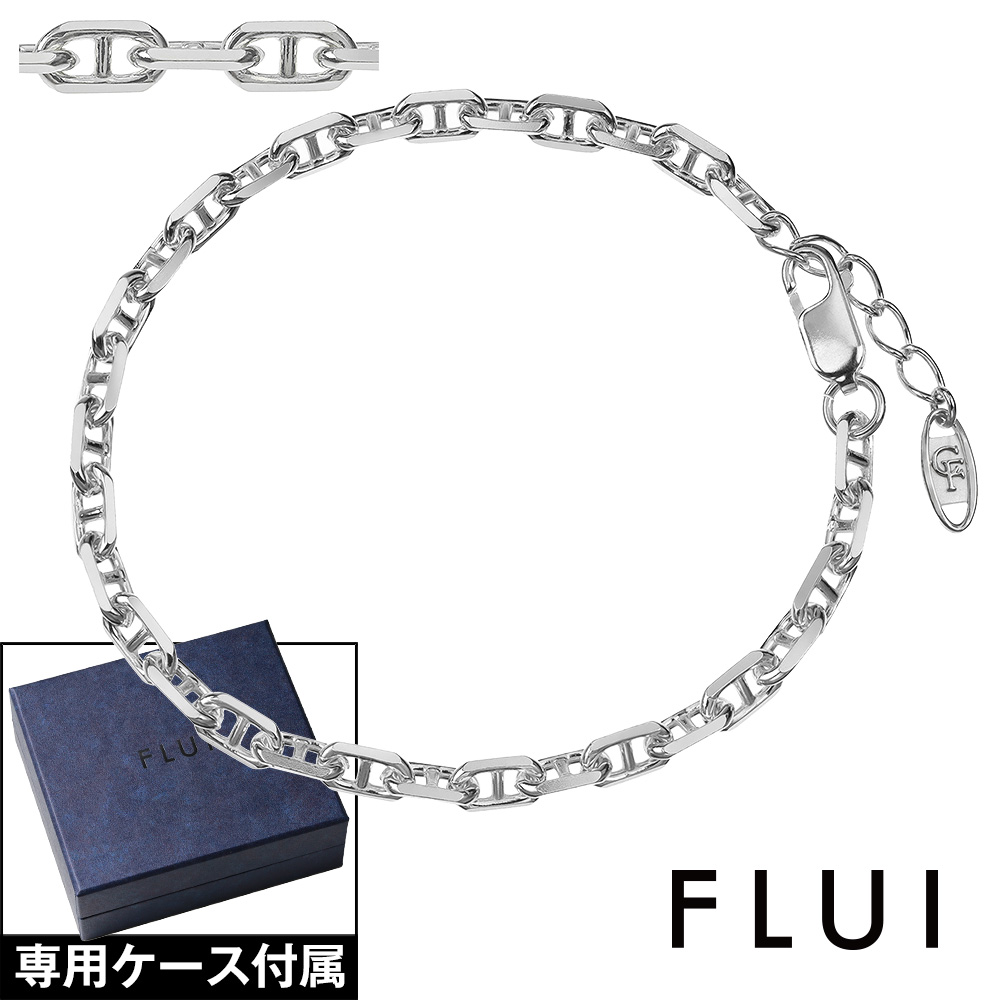 FLUI (フルイ) ブランド ロロマリーナ チェーン ブレスレット 4mm メンズ アクセサリー CULTURAL FLUI カルトラルフルイ [シルバーブレスレット]