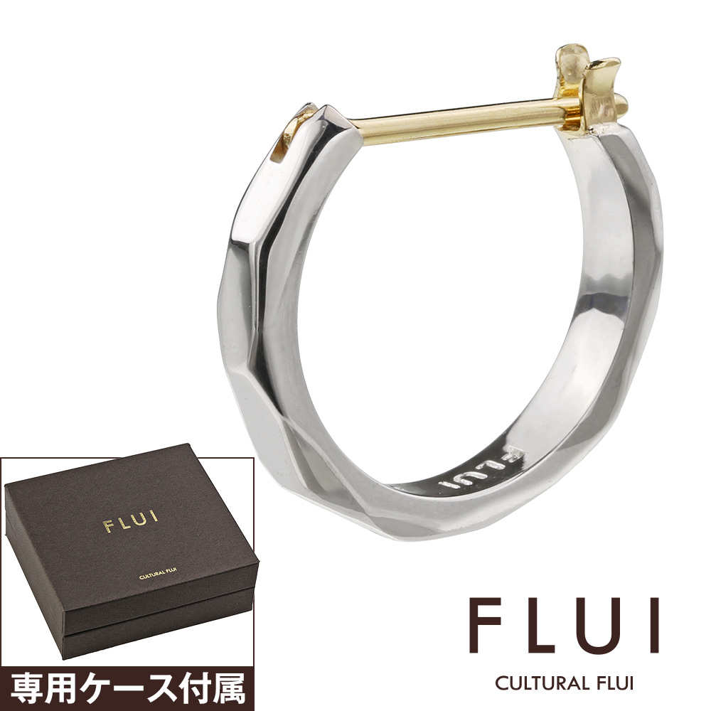 FLUI (フルイ) ブランド エングレイブTN フープピアス ピアス メンズ アクセサリー CULTURAL FLUI カルトラルフルイ 片耳用(1個売り)