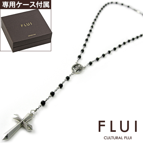 FLUI (フルイ) ブランド エッジ クロス ロザリオ ペンダント メンズ アクセサリー CULTURAL FLUI カルトラルフルイ [シルバーペンダント]