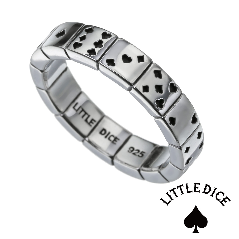 LITTLE DICE (リトルダイス) ブランド トランプ ダイス ラインリング メンズ リング シルバー アクセサリー [シルバーリング]