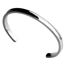 シンプルカーブ バングル シルバー アクセサリー [シルバーブレスレット]