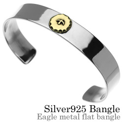 イーグルメタル平打ち バングル シルバー アクセサリー 平打ち [シルバーブレスレット]
