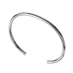 シンプル ラウンド バングル （レディースタイプ） シルバー925 アクセサリー ブレスレット レディース [シルバーブレスレット]