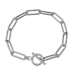 マンテル 長アズキ チェーン ブレスレット シルバー アクセサリー シンプル マンテル [シルバーブレスレット]