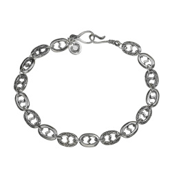 ネイティブ サンダー アンカーチェーン ブレスレット シルバー925 アクセサリー ブレスレット メンズ ネイティブ系 稲妻 雷 [シルバーブレスレット]