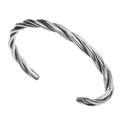 ラフ ツイスト バングル メンズ シルバー925 シルバー アクセサリー [シルバーブレスレット]