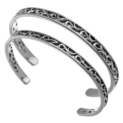 【ペア販売】アラベスク ペアバングル シルバー アクセサリー [シルバーブレスレット] バングル ヴァイン