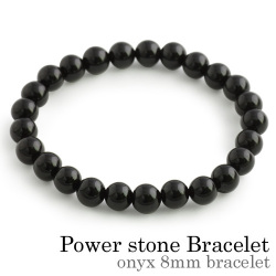 オニキス ブレスレット ≪8mm玉≫ パワーストーン 天然石