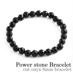 カットオニキス ブレスレット ≪8mm玉≫ パワーストーン 天然石