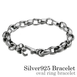 オーバル リング ブレスレット シルバー アクセサリー [シルバーブレスレット]
