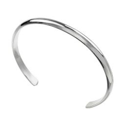 シンプル 甲丸 バングル シルバー アクセサリー [シルバーブレスレット]