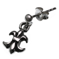 フレアドロップ ピアス メンズ シルバー アクセサリー 男性 [シルバーピアス] 片耳用(1個売り)