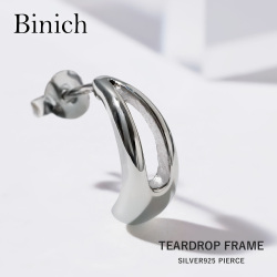 ティア フレーム フープ スタッド ピアス メンズ シルバー925 アクセサリー フープ フープピアス スタッドピアス [シルバーピアス] 片耳用 (1個売り)