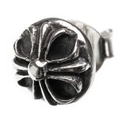 クロス ボール スタッド ピアス シルバー アクセサリー [シルバーピアス] 片耳用(1個売り)