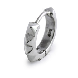 ピラミッドスタッズ フープ ピアス シルバー アクセサリー フープ ピアス メンズ 男性 [シルバーピアス] 片耳用(1個売り)