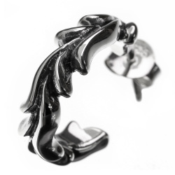 ヴァイン フープ ピアス シルバー アクセサリー 925 メンズ 男性 [シルバーピアス] 片耳用(1個売り)