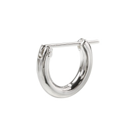 11mm クロッシング フープ ピアス メンズ ピアス シルバー アクセサリー 男性 ユニセックス 小さめ [シルバーピアス] 片耳用(1個売り)