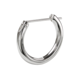 16mm クロッシング フープ ピアス メンズ ピアス シルバー アクセサリー 男性 ユニセックス [シルバーピアス] 片耳用(1個売り)