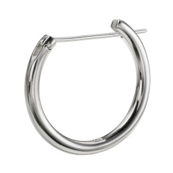 21mm クロッシング フープ ピアス メンズ ピアス シルバー アクセサリー 男性 ユニセックス [シルバーピアス] 片耳用(1個売り)