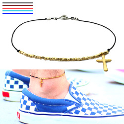 ゴールドブラス クロス アンクレット アンクレット