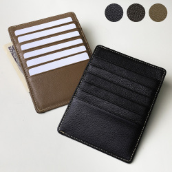 縦型 レザー カードケース 12枚収納 スリム 薄型 コンパクト 本革 メンズ [レザー]