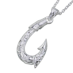 ハワイアン フィッシュフック ペンダント ≪トップのみ≫ メンズ ネックレス シルバー アクセサリー [シルバーペンダント]