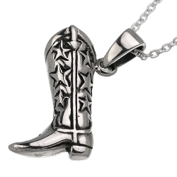 スター ブーツ ペンダント ≪トップのみ≫ メンズ ネックレス シルバー アクセサリー ミニチュア [シルバーペンダント]