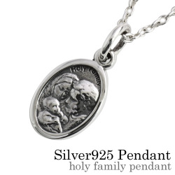 ホーリーファミリー ペンダント ≪2mmアズキチェーン≫ メンズ ネックレス シルバー アクセサリー [シルバーペンダント]
