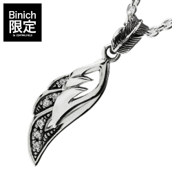 ウイング ペンダント ≪3mmアズキチェーン≫ メンズ ネックレス シルバー アクセサリー [シルバーペンダント]