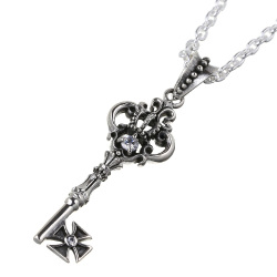 アイアン クロス キー ペンダント ≪トップのみ≫ 鍵 メンズ ネックレス シルバー アクセサリー [シルバーペンダント]