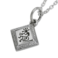 ココペリ ローンバス ペンダント ≪トップのみ≫ メンズ ネックレス ネイティブ ひし形 シルバー アクセサリー [シルバーペンダント]