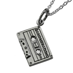 カセットテープ ペンダント ≪トップのみ≫ メンズ ネックレス シルバー アクセサリー 昭和 レトロ ユニーク 音楽 ミュージック [シルバーペンダント]