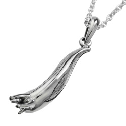 ナメクジ ペンダント ≪2mmアズキチェーン≫ メンズ ネックレス アクセサリー ユニーク 蛞蝓 なめくじ [シルバーペンダント]