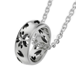 桜 透かし彫り リング ペンダント≪トップのみ≫ メンズ シルバー アクセサリー さくら サクラ 和風 [シルバーペンダント]