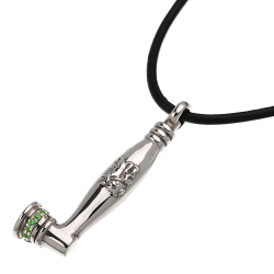 ラスタパイプ ペンダント ≪トップのみ≫ メンズ ネックレス シルバー アクセサリー ジルコニア ミニチュア [シルバーペンダント]