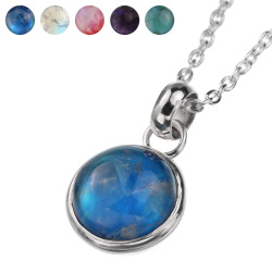 ラウンド ストーン ペンダント ≪トップのみ≫ メンズ ネックレス シルバー アクセサリー ムーンストーン ターコイズ アメジスト [シルバーペンダント]