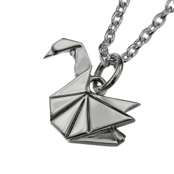 折り紙 バード ペンダント ≪トップのみ≫ メンズ ネックレス シルバー アクセサリー 鳥 鶴 白鳥 折紙 折り鶴 ミニチュア [シルバーペンダント]
