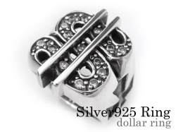 ジルコニア ダラー リング シルバー 指輪 [シルバーリング]